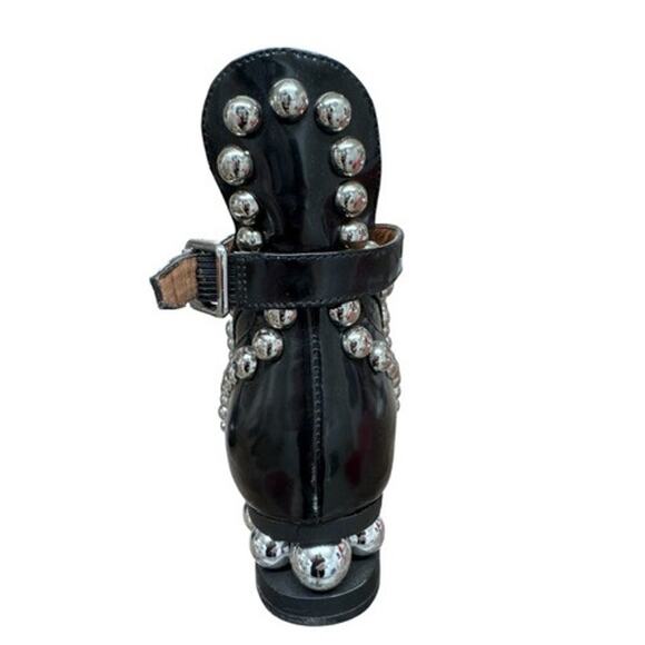 "JEFFREY CAMPBELL"Rylance-MB Women,s Black Silver Studded Leather Booties,Sz 9 - Picture 6 of 15